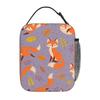 Foxes Autumn Fox Милый оранжевый многоразовый ланч-бокс для офиса, школы, пикника, пляжа, герметичная сумка-холодильник, сумка для ланча