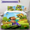 3pcs Minecraft1 Cover Set - Personalized Name, HD Printed Bedding with 1 Cover and 2 Pillowcases - Perfect for Home Decor, Easy Care
