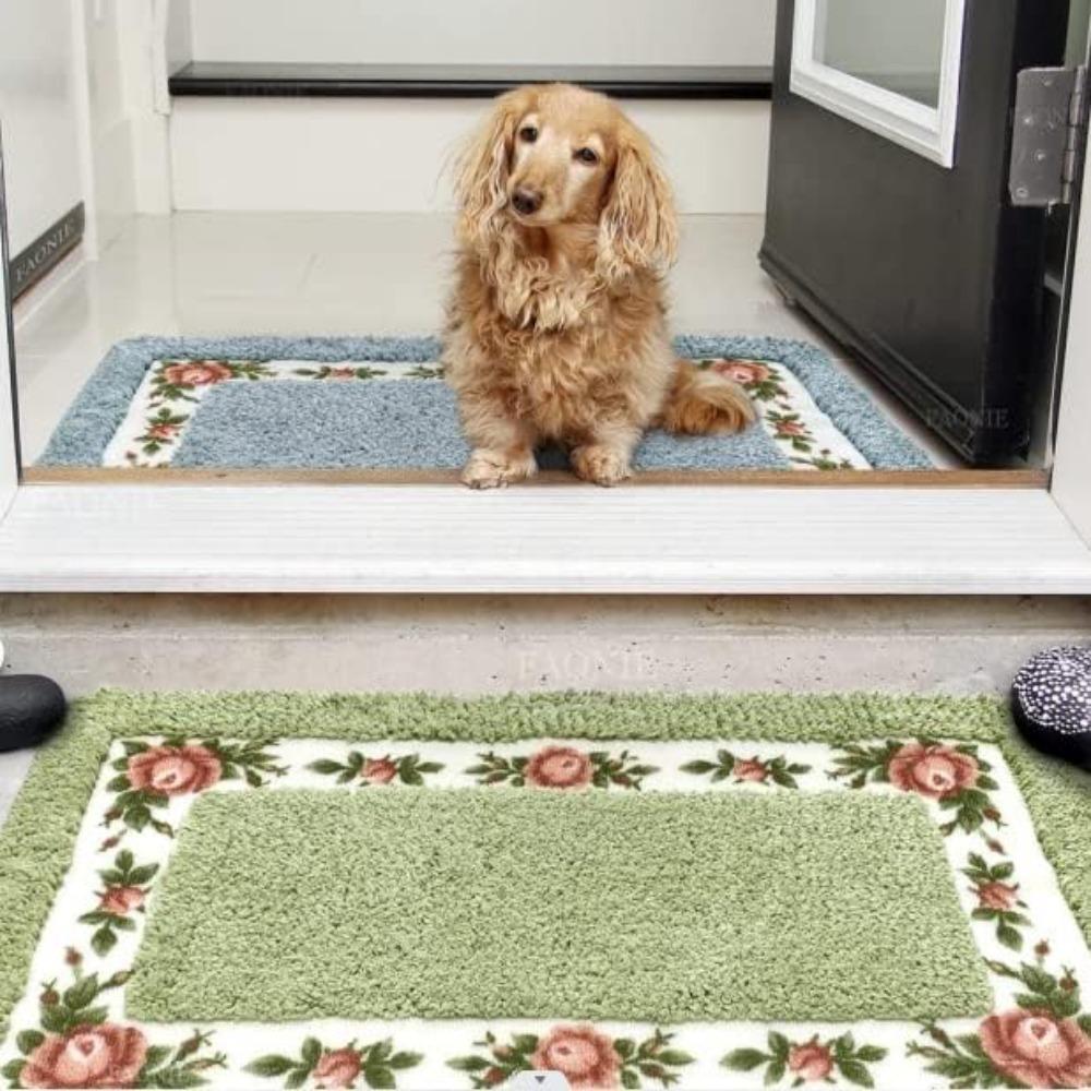 1 шт. Розовый коврик с цветами Нескользящий цветочный коврик для ванной Легкий в использовании Коврики для ванной Комната