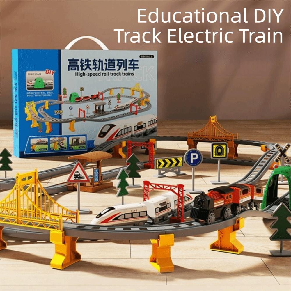 Assembling Design Electric Train Electric Powered Educational Model Set  Children's Toys