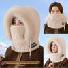 Plush Winter Hat Scarf: Warm Hooded Cycling Neck Warmer with Ear Protection