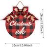 Shop Elk Wooden Christmas Pendant Bow Santa Claus Door Hanging Ornaments Handmade Tree Christmas Door Decoration Porch