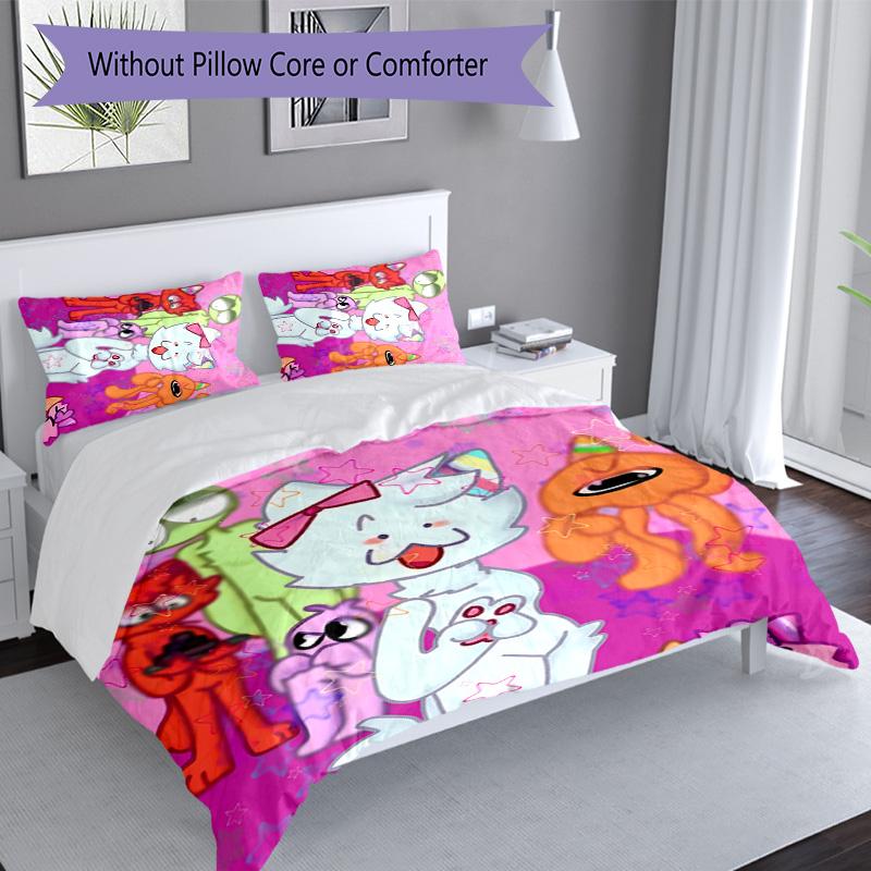 3pcs Garten of Banban1 pattern bedding set duvet cover set includes duvet cover &pillowcases, perfect all season bedroom decoration & gift