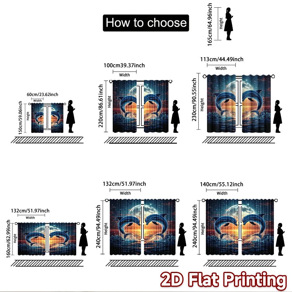 2D плотный Фотофон Баннер Задний план Дельфины Прыгающие на Закате 100% Полиэстер Семейная Вечеринка Использование для Подходит для