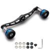 HEIGHTEN Bait Reel Handle Aviation Aluminum Shimano Daiwa Abu Garcia Universal Engn Series V2.0 105/115mm (Black, V2.0-115mm) (0153)