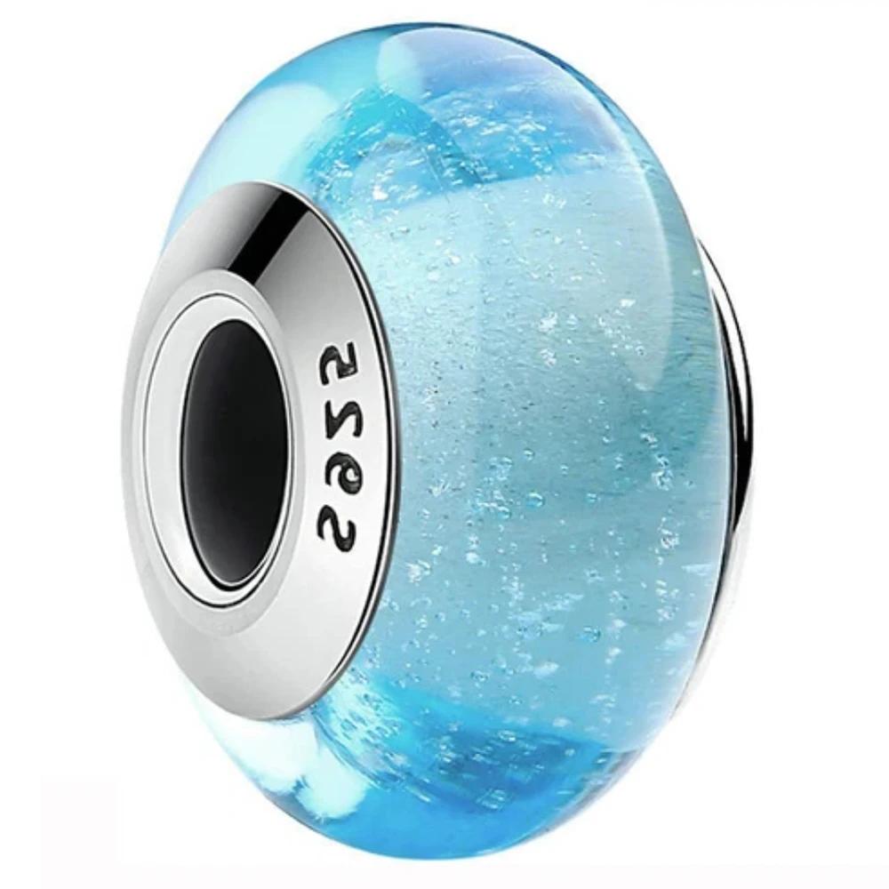 Новые оригинальные медные бусины-шармы из муранского стекла в виде цветка и листа, космическая радуга, для браслета, сделай сам, женские ювелирные изделия, подарок