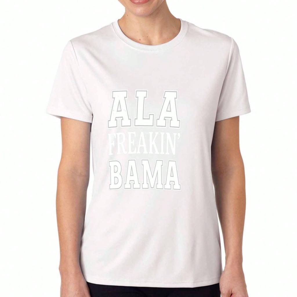 Alabama Freakin' Bama unisex's Cotton T Shirt, Premium Cotton Print, Durable, Casual Fashion. Show Your Spirit In Style. Comfortable Fit And Lasting Q