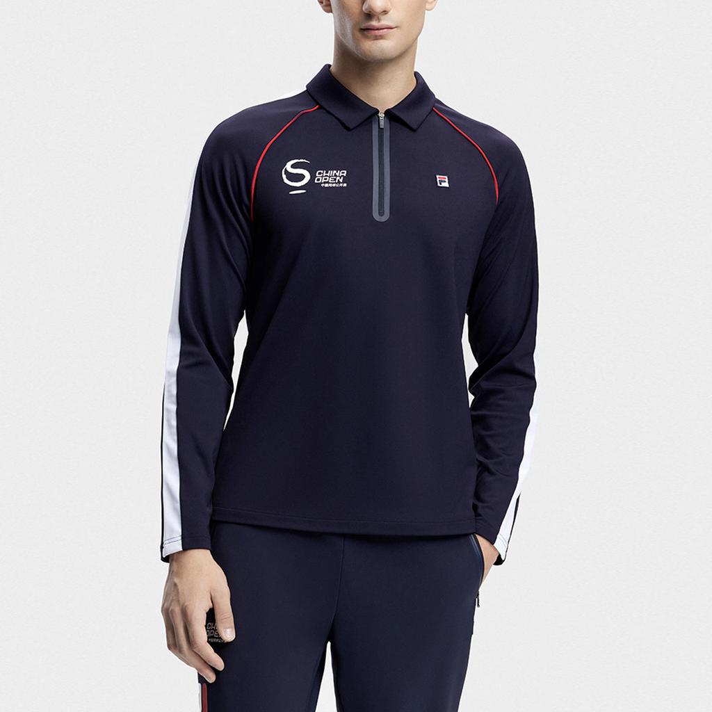 FILA Polo Shirts Men's Royal Blue Polo Collar Moderate Straight Fit A11M343217F-NV