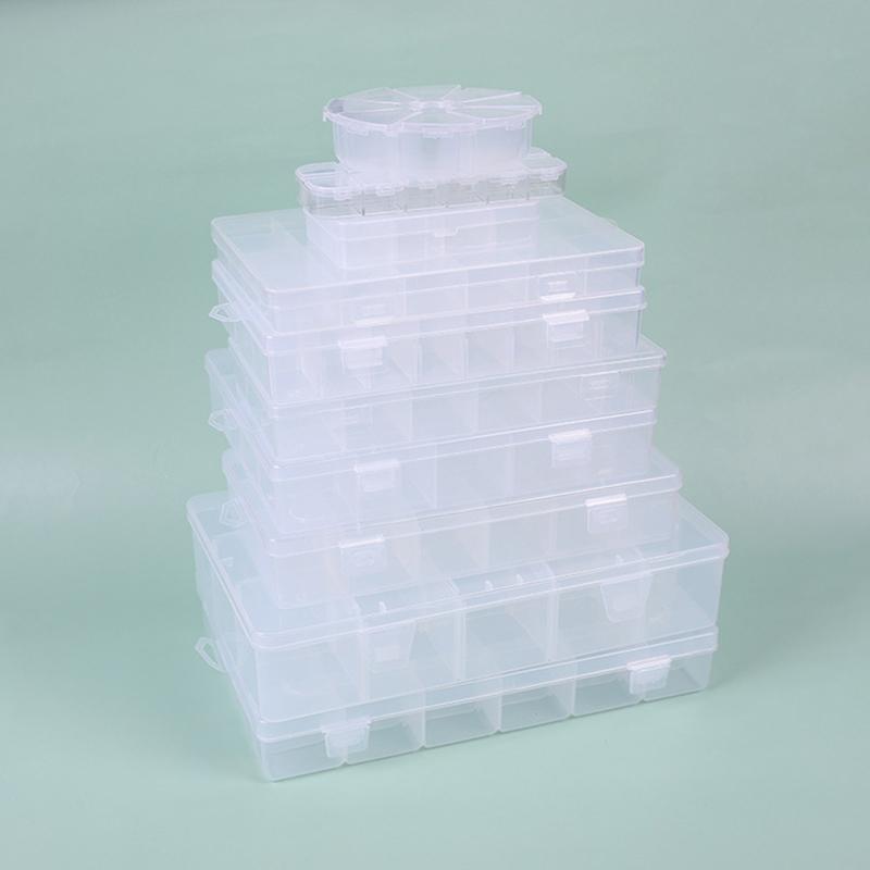 Практичный 24 сетчатый отсек, пластиковый прозрачный ящик для хранения ювелирных изделий, серьги, бусины, винт, держатель, чехол, органайзер для дисплея, контейнер
