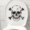 Fun-m184 Black and White Sketch Halloween Skull Home Bathroom Bathroom Decoration Toilet Sticker