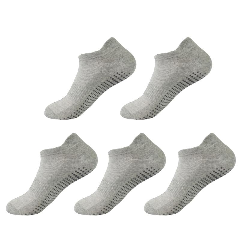 5 Pairs Yoga Socks Women Cotton Solid Color Short Mesh Breathable Professional Non-slip Floor Pilates Dance Sports Gym Socks