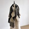 Autumn And Winter Leopard Print Wild Warm Scarf Unique Personality Sweet Cool Wind Women Imitation Cashmere Air Conditioner Shawl Scarf