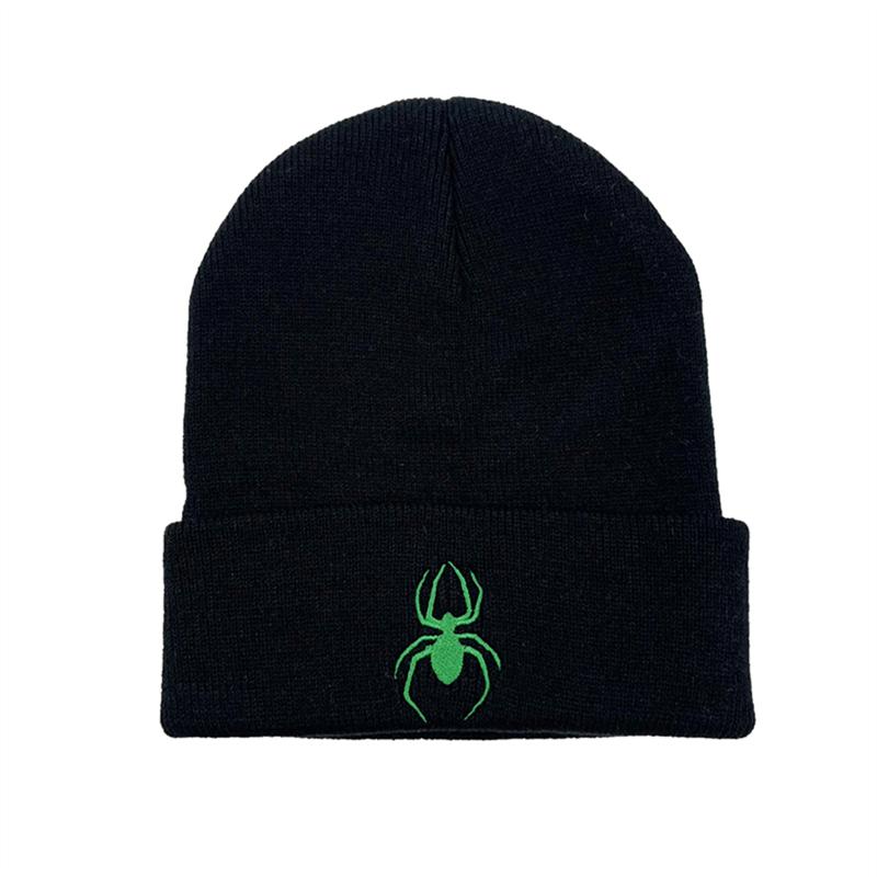 Осень-зима вышитые пауки вязаные шапки сохраняют тепло шапка бини для мужчин и женщин