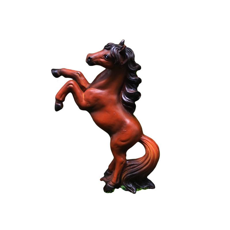 Resin Horse Simulated Model Decor Tabletop Figurine Micro Landscape Decoration