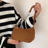 Shopping Fashion Women Retro Corduroy Underarm Bag Shoulder Bags Zipper Female