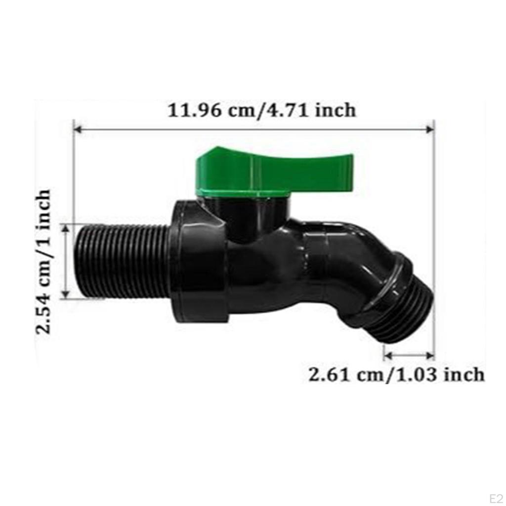 Комплект крана для дождевой бочки, клапан 3/4 дюйма, прочный соединитель, комплект садового переключателя воды.