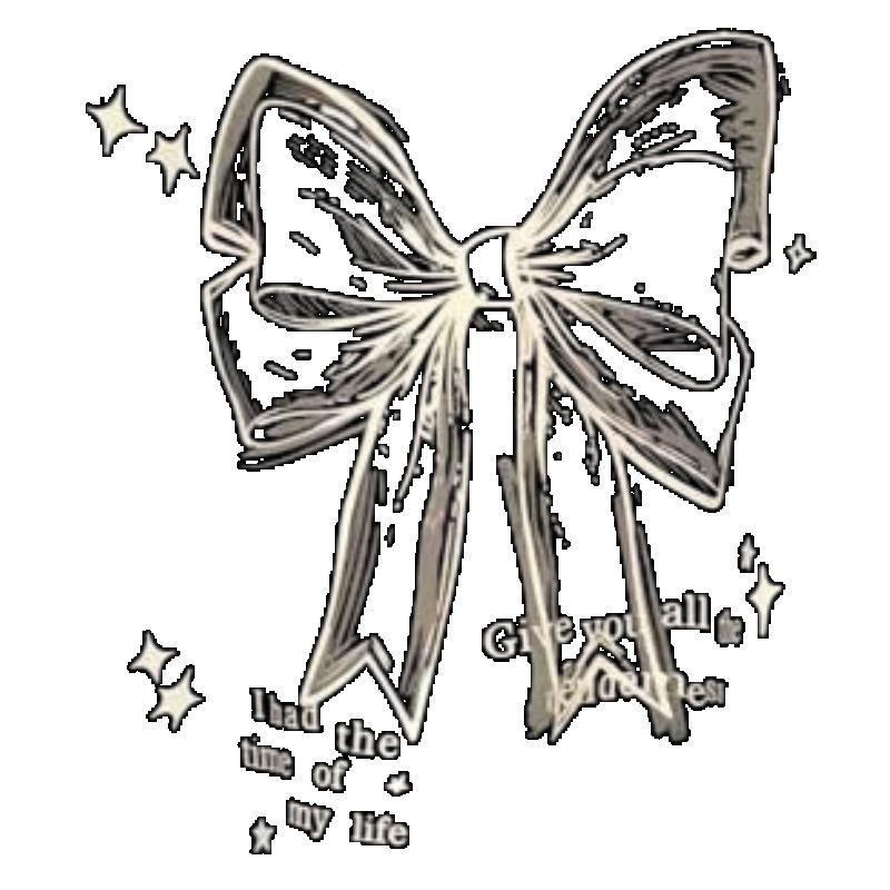 Oversized T Shirt Black Bow Print With Stars And Text Graphic Tee For Casual Wear