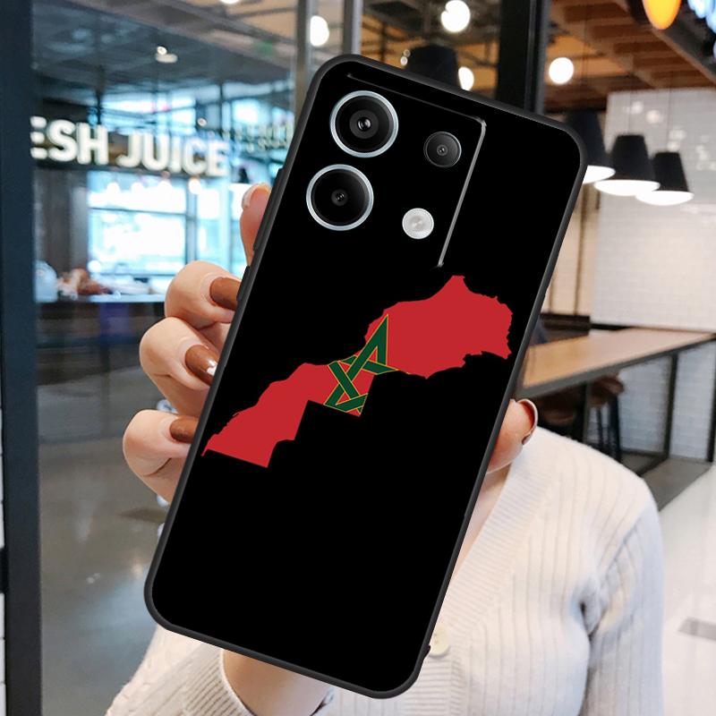Чехол-карта с флагом Марокко для Xiaomi Redmi Note 15 Pro Plus 10 11 12 13 14 Pro Redmi 15 15C 10C 12C 13C 14C