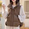 Модный зимний теплый короткий жилет, женская верхняя одежда, элегантная толстая парка без рукавов, женские куртки