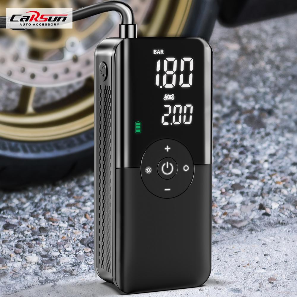 New Wireless Digital Display Air Compressor Portable Car Air Pump Tire Inflator Motorcycle Air Pump Motorcycle 4000mah Power Bank Flashlight