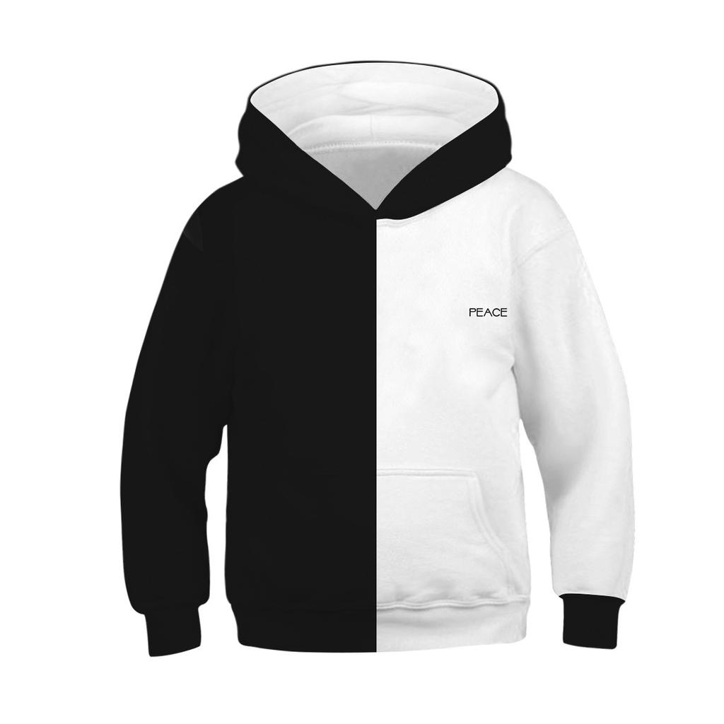 Осень Зима Детские Толстовки Пальто 5-14 лет Мальчики Девочки Толстовки с Капюшоном 3D Принтом Детские Свитшоты Детские Подростковые Спортивные Топы Пуловер