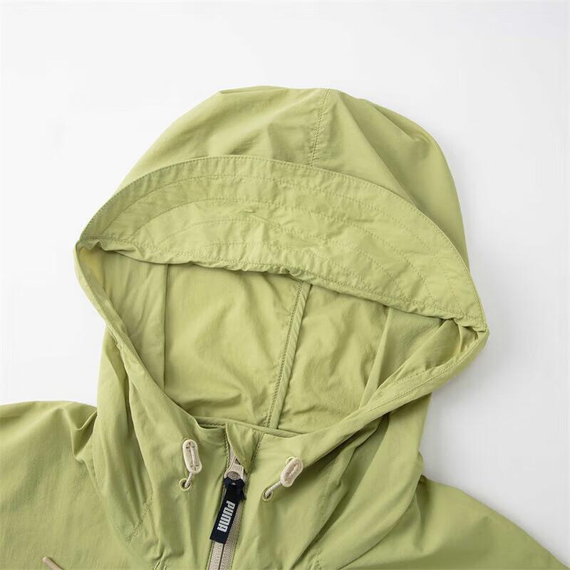 Puma Color Block Lightweight Casual Woven Hooded Jacket Men Jackets Green 628370-89