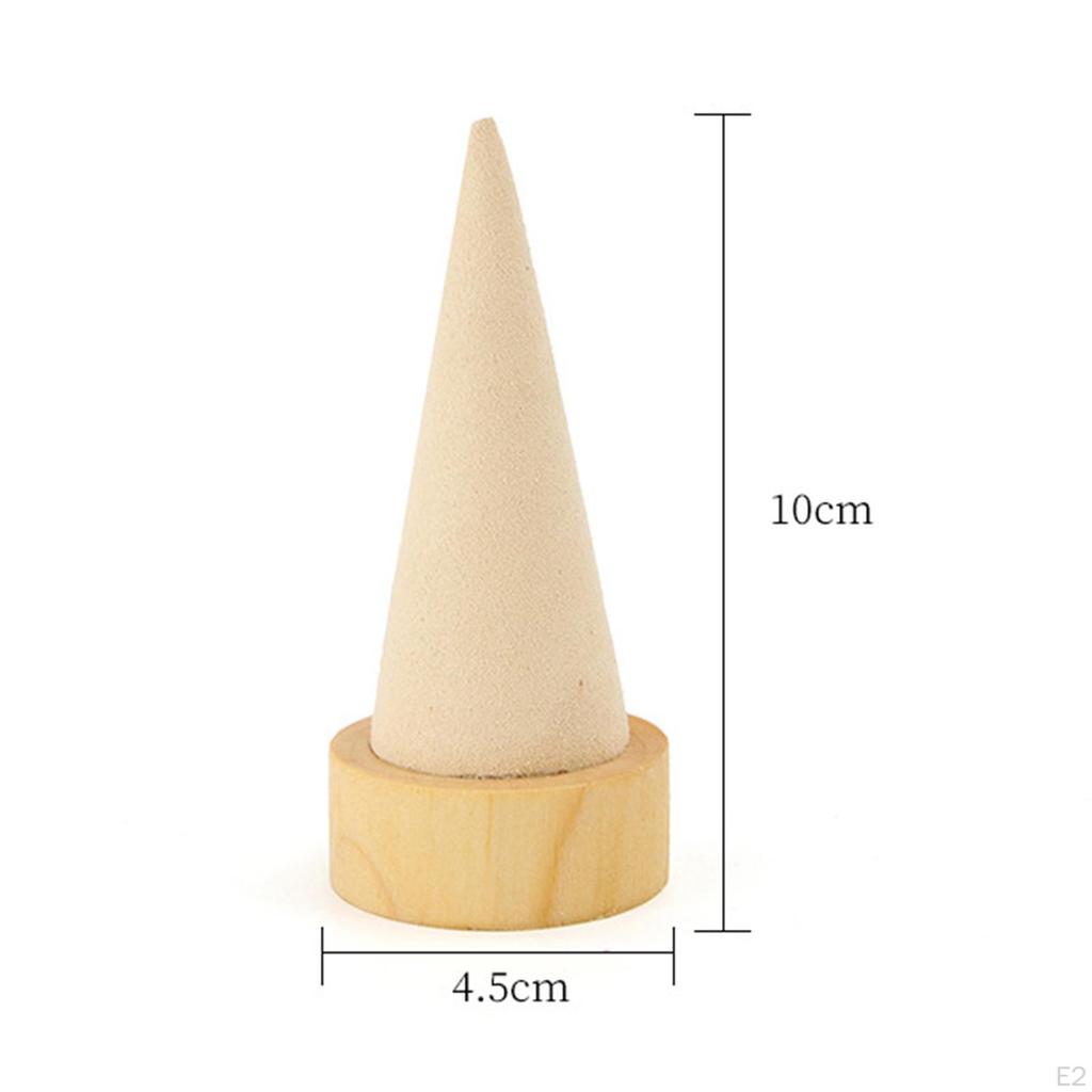Cone Shape Rings Display Holder Jewelry Organizer Portable Creative Stand for