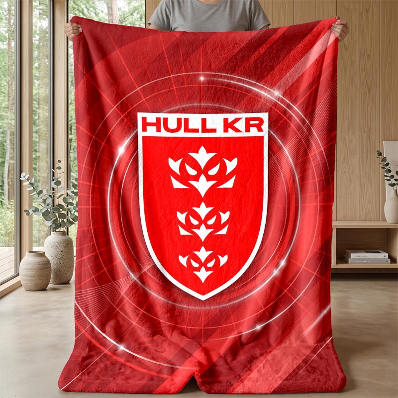 Hull KR Flannel Fleece Blanket Cozy Warm Throw Blanket For Couch Bed Travel All Season Use