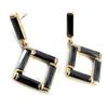 [K9517] - Black Gold Plated 'Linda' Earrings