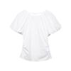 European and American style, new women's clothing, foreign style, fashionable balloon sleeve poplin top 2180023