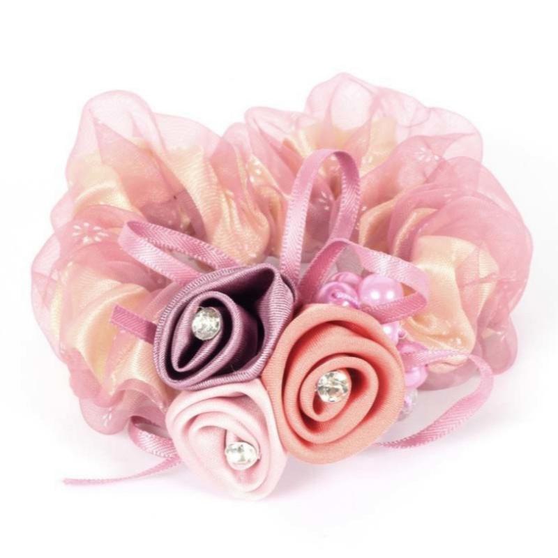 Корейский стиль Цветочная повязка на голову Органза Круглая повязка на голову Тканевые аксессуары для волос Резинка Женская повязка на голову Аксессуары