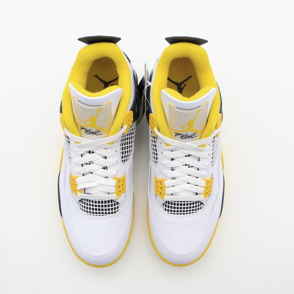 AQ9129-101 Nike Air Jordan 4 Retro Яркая Сера Кокосовое Молоко Желтый (Женский)