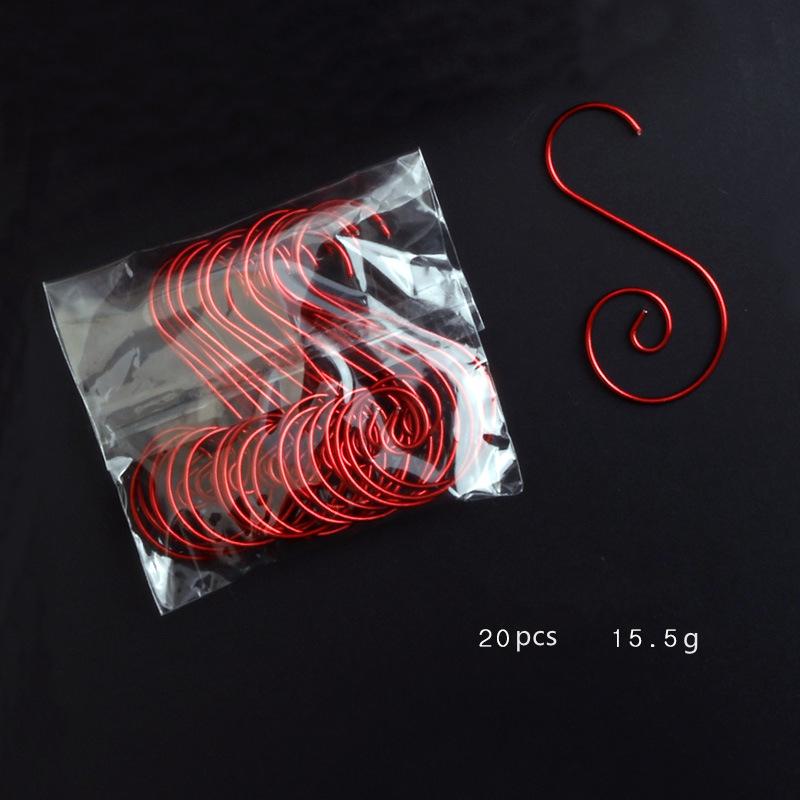 20 шт. S-образный рождественский крючок DIY подвеска для рождественской елки четыре цвета рождественский крючок для кукол новогодний фестиваль украшения аксессуары