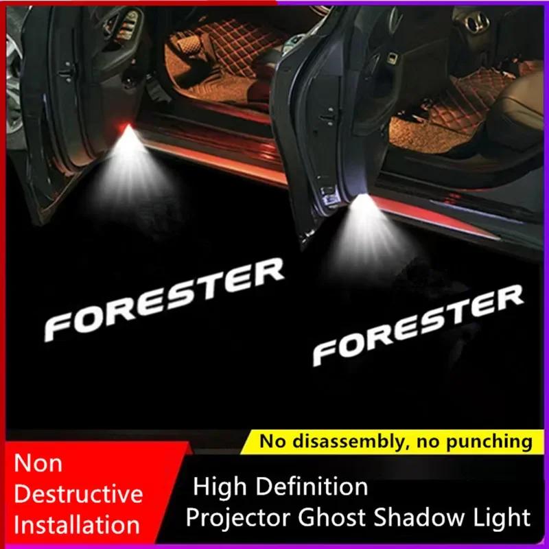 2Pcs LED Car Door SantaFe Emblem Light Welcome Lamp Wireless Laser Projector For Subaru Forester 2013-2020 2021 2022 2023 2024 dtuf5