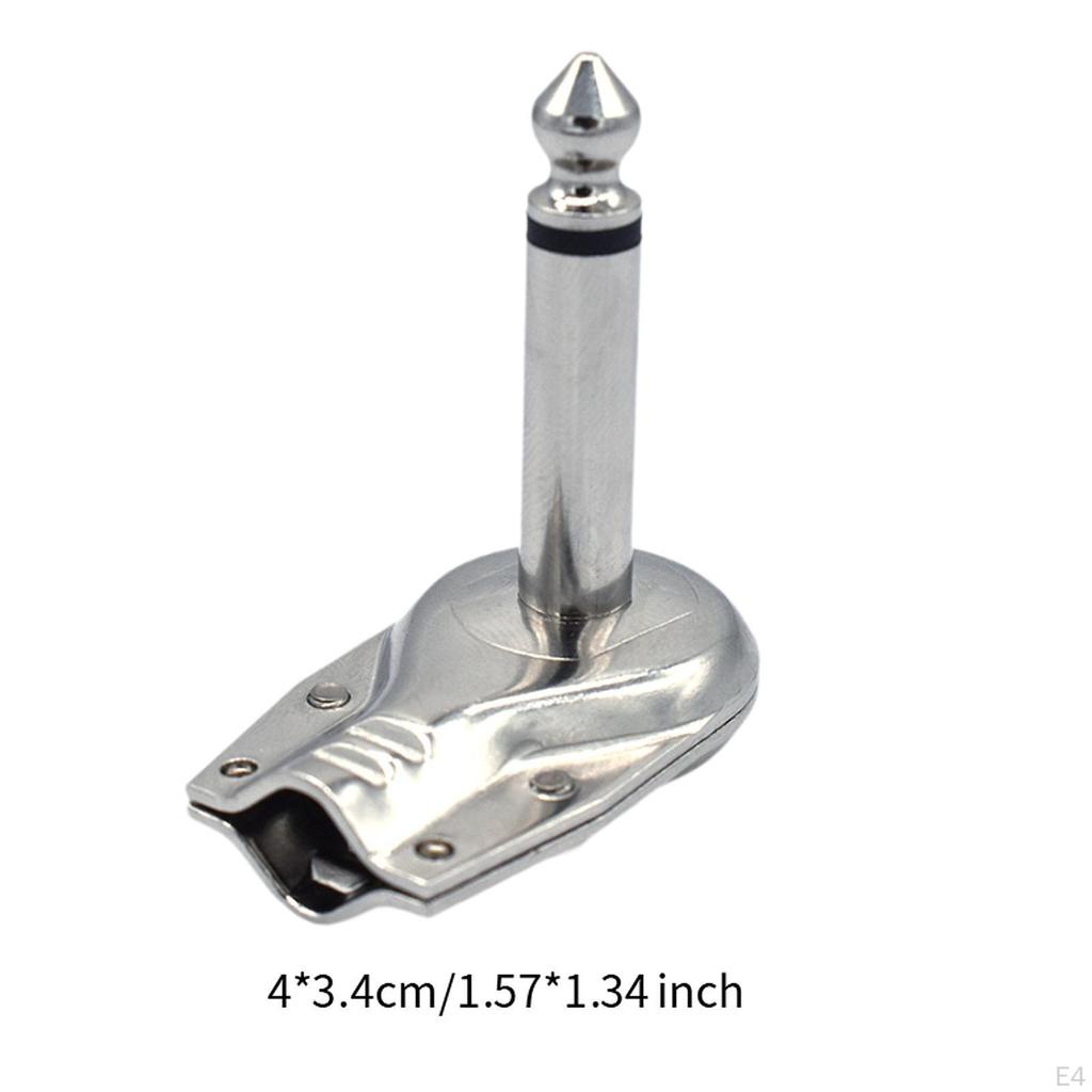 6.35 Mm Mono -jack Right -angled Plug Flat Male Guitar Effect -Pedal Connection