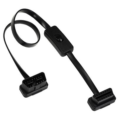 Удлинительный кабель OBD2 с переключателем 16-контактный удлинительный кабель для диагностики автомобиля Ультратонкий