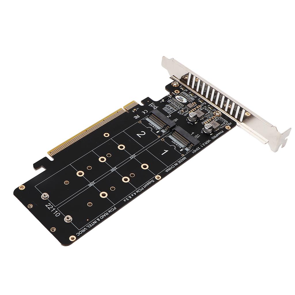 PCIE X16 To M.2 M KEY Expansion Card NVMEx4 SSD 2U Server RAID Array Expansion Card with LED
