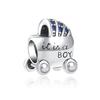 New925 Silver Family Heart-Shaped Bead Boy Girl Pendant Suitable For European Original Bracelet DIY Accessories ExquisiteJewelry