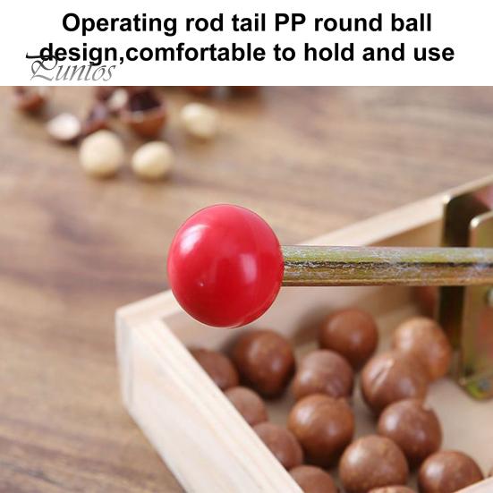 Регулируемый орехокол с деревянной основой для грецких орехов, миндаля, пекана, орехокол с рычагом из нержавеющей стали для фундука, макадамии