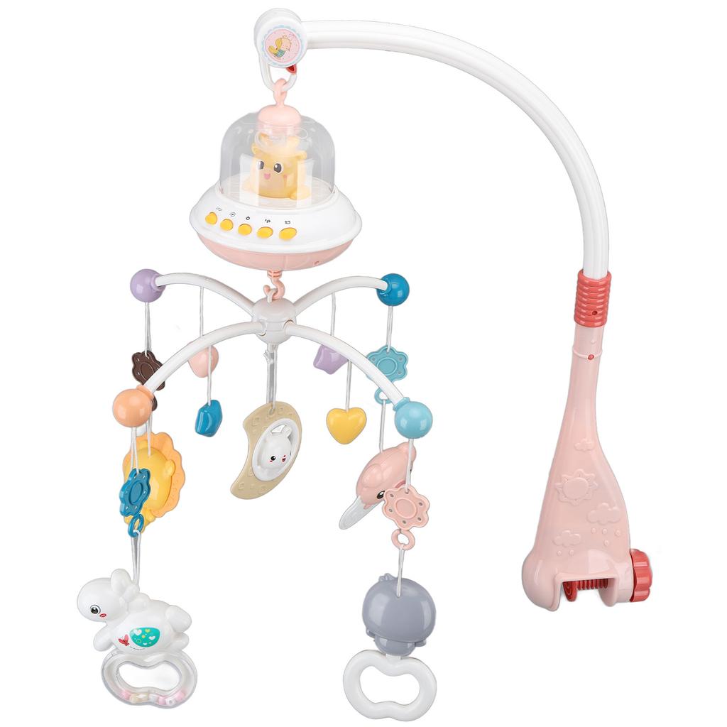 Детский мобиль, вращающийся, с животными, ночник, расслабляющая музыка, детский пластиковый мобиль с проектором