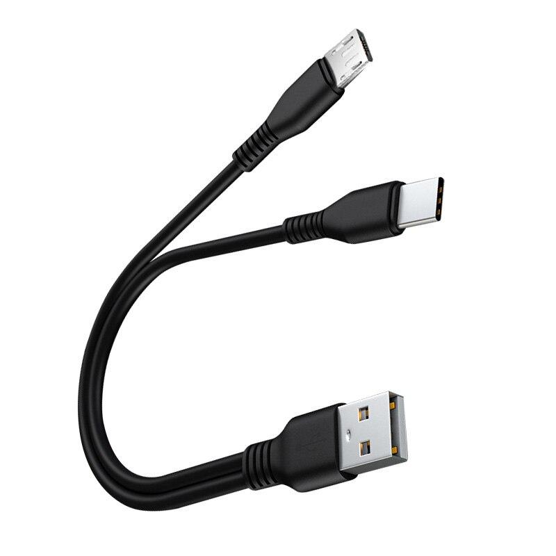 FONKEN Кабель Micro USB-разветвитель 2 в 1, кабель для зарядки типа C, 2 USB-кабеля, кабель для мобильного телефона, кабель Android для Xiaomi Samsung
