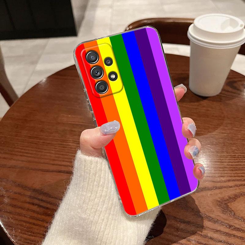 Gay Pride Flag Lesbians LGBT For Samsung Galaxy A55 Case A54 A52 A53 5G A15 A14 A13 A21S A23 A51 A34 A35 A33 A32 A72 Phone Cover