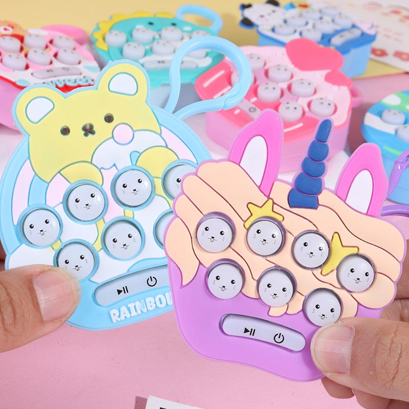 1 шт. мультяшная милая портативная игра-головоломка «Ударь крота», детская игровая машина, антистресс-артефакт, мини-маленькая игрушка