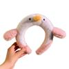 Hair Accessories Snotty Pig Cartoon Headband Non-slip Plush Doll Plush Hairband Headwear Sweet Penguin Hair Hoop Makeup