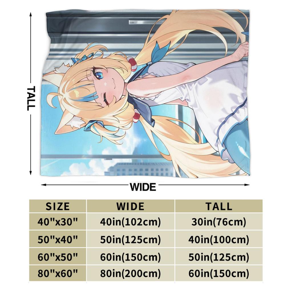 Super Warm Blanket Camping Sameko Saba VTuber Throw Blanket Flannel Bedspread For Couch Bed Funny Sofa Bed Cover