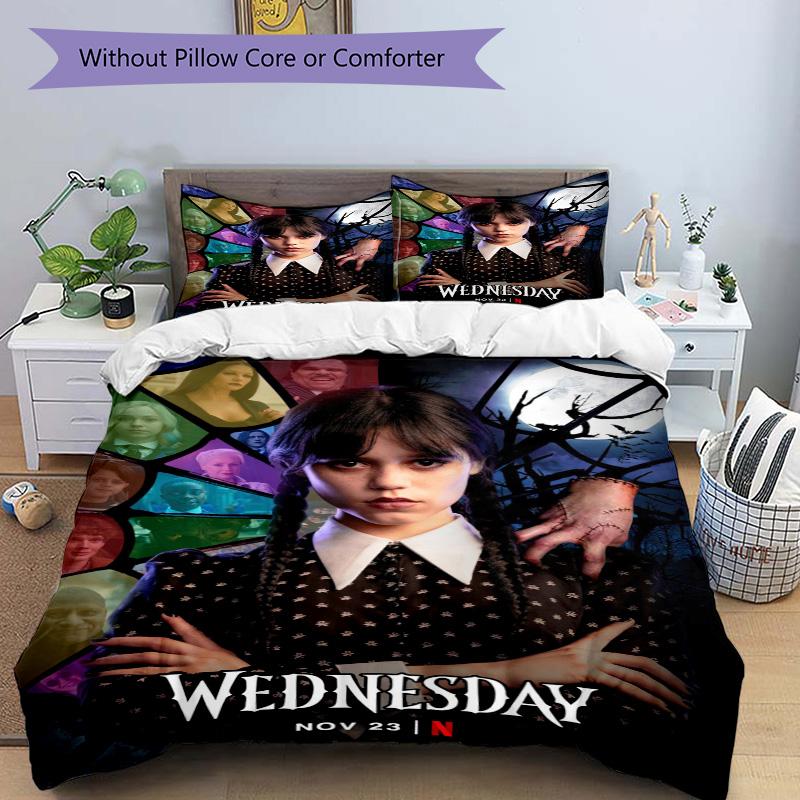 Wednesday Addams Movie Poster Print 3Pcs Bedding Setduvet Cover With 2 Bedropillowcase Home Birthday Gift