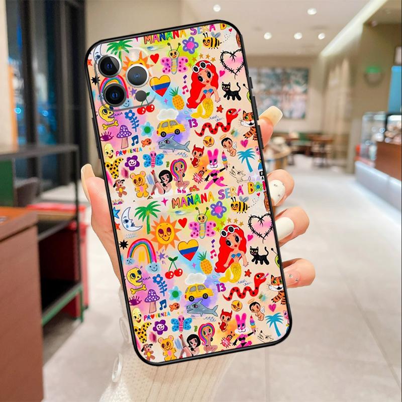 Karolg Manana Sera Bonito Чехол для телефона для iPhone 17 Air 16 15 13 11 12 14 Pro Max mini 15 16 Plus 16e Защитная крышка