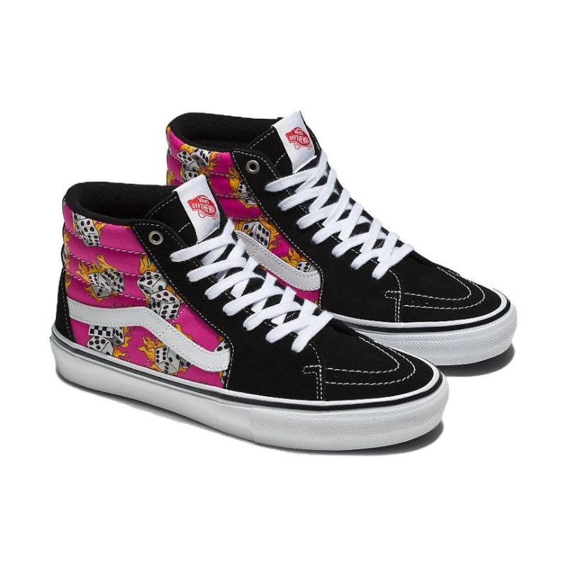 Vans SK8 Skate unisex trendy casual high-top skate shoes pink black white VN0A5FCCBLM