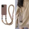 Cord Strap Lanyard Siliocne Phone Case For iPhone 16 15 14 13 12 11 Pro Max Mini XS X XR 7 8 15 Plus Crossbody Necklace Cover Coque
