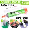 Sn42Bi58 SMD паста для сварки 138 ℃ низкотемпературный бессвинцовый шприц без очистки паяльная паста для ремонта компонентов телефона